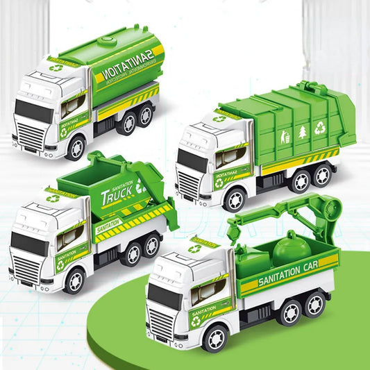 4 Inertia Sanitation Trucks for Kids